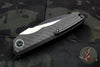 Heretic Wraith OTS Auto Single Edge Carbon Fiber Handles Jade G-10 Bolster Black Battleworn Blade H000-8A-JADE