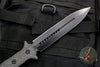 Heretic Nephilim Double Edge Fixed Blade - Battleworn Black with Carbon Fiber Scales H003-8A-CF