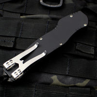 Heretic Hydra OTF Auto- Tanto Edge- Black Handle- Stonewash Blade H006-2A