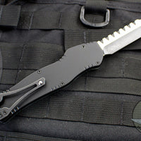 Heretic Hydra OTF Jade G-10 Top with Battleworn Black Tanto Edge with Black Hardware H006-8A-JADE