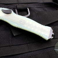 Heretic Hydra OTF Jade G-10 Top with Battleworn Black Tanto Edge with Black Hardware H006-8A-JADE