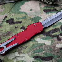 Heretic Hydra Red OTF with Battleworn Single Edge H007-5A-RD
