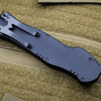 Heretic Hydra Black Tactical OTF with Black Single Edge with Black Hardware H007-6A-T