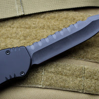 Heretic Hydra Black Tactical OTF with Black Single Edge with Black Hardware H007-6A-T
