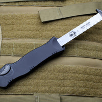 Heretic Hydra Black Tactical OTF with Black Single Edge with Black Hardware H007-6A-T