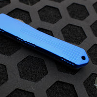 Heretic Manticore-S OTF Knife- Double Edge- Blue Ano/Blue Camo Carbon Handle- Black DLC Blade H024-6A-BLU/CF