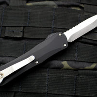 Heretic Manticore-E OTF Auto Black Single Edge With Stonewash Blade H026-2A
