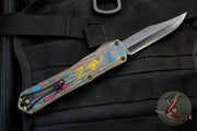 Heretic Manticore-X OTF Auto Bowie Edge Awesome 80's Camo Carbon Backcover with Black DLC Blade H030B-6A-CF80s