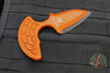 Heretic Sleight Double Edge Fixed Blade - Orange Aluminum With Black Plain Edge H050-6A-ORG