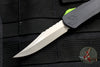 Heretic USN Show Special Manticore-S OTF Auto Bowie Edge Black with Battleworn Blade Green G-10 Button