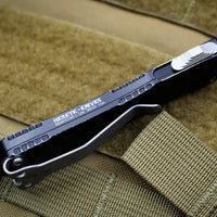 Heretic Manticore-S OTF Auto Black Battleworn Recurve Edge Battleworn Finished Blade H025-5A-BATTLE