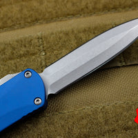 Heretic Manticore-S Blue OTF Auto Double Edge Stonewash Blade H024-2A-BLUE