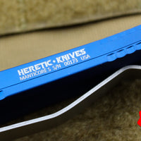 Heretic Manticore-S Blue OTF Auto Double Edge Stonewash Blade H024-2A-BLUE