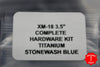 Hinderer Knives Complete Hardware Kit for XM-18 3.5" -Titanium- Stonewash Blue Finish