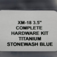 Hinderer Knives Complete Hardware Kit for XM-18 3.5" -Titanium- Stonewash Blue Finish