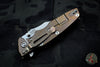 Hinderer Eklipse 3.5" Bowie Blade Blue/Black G-10 Stonewash Bronze Finished Ti and Stonewash Blade Tri-Way Pivot System