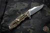 Hinderer Eklipse 3.5" Bowie Blade FDE G-10 Stonewash Bronze Finished Ti and Stonewash Blade Tri-Way Pivot System
