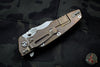 Hinderer Eklipse 3.5" Bowie Blade FDE G-10 Stonewash Bronze Finished Ti and Stonewash Blade Tri-Way Pivot System