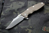 Hinderer Eklipse 3.5" Bowie Blade FDE G-10 Stonewash Finished Ti and Blade Tri-Way Pivot System