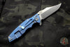 Hinderer Eklipse 3.5" Bowie Blade Red G-10 Stonewash Blue Finished Ti and Stonewash Blade Tri-Way Pivot System