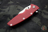 Hinderer Eklipse 3.5" Bowie Blade Red G-10 Stonewash Blue Finished Ti and Stonewash Blade Tri-Way Pivot System