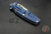 Hinderer Eklipse 3.5" Bowie Blade- Battle Blue Ti and OD Green G-10- Stonewash Blade