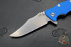 Hinderer Eklipse 3.5"- Bowie Blade- Battle Bronze Ti and Blue G-10- Stonewash Finished Blade