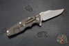 Hinderer Eklipse 3.5"- Bowie Blade- Battle Bronze Ti and Blue G-10- Stonewash Finished Blade