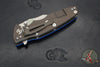 Hinderer Eklipse 3.5"- Bowie Blade- Battle Bronze Ti and Blue G-10- Stonewash Finished Blade