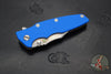 Hinderer Eklipse 3.5"- Bowie Blade- Battle Bronze Ti and Blue G-10- Stonewash Finished Blade