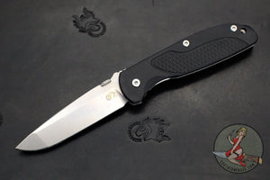 Hinderer Firetac Folding Knife- Spanto Edge- Stonewash Ti and Blade- Black G-10