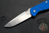 Hinderer Firetac Folding Knife- Spanto Edge- Stonewash Ti and Blade- Blue G-10