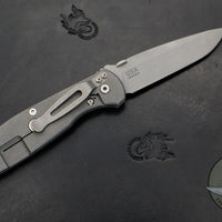 Hinderer Firetac Folding Knife- Spanto Edge- Working Finish Ti and Blade- Black G-10