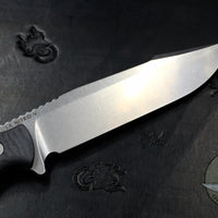 Hinderer Knives FieldTac Fixed Blade-Harpoon Spearpoint- Stonewash with Black Micarta Handles