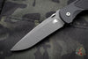 Hinderer Firetac Recurve Edge 3.6" Folding Knife Black G-10 with Battle Black Ti Lock Side and Battle Blade