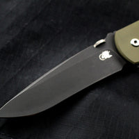 Hinderer Firetac Recurve Edge 3.6" Folding Knife OD Green G-10 with Battle Black Ti Lock Side and Battle Black Blade