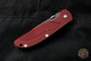 Hinderer Firetac Recurve Edge 3.6" Folding Knife Red G-10 with Battle Black Ti Lock Side and Working Finish Blade