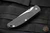 Hinderer Firetac Recurve Edge 3.6" Folding Knife Black G-10 with Battle Blue Ti Lock Side and Working Finish Blade