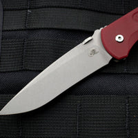 Hinderer Firetac Recurve Edge 3.6" Folding Knife Red G-10 with Battle Bronze Ti Lock Side and Working Finish Blade