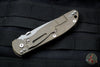 Hinderer Firetac Recurve Edge 3.6" Folding Knife Red G-10 with Battle Bronze Ti Lock Side and Working Finish Blade