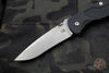 Hinderer Firetac Recurve Edge 3.6" Folding Knife Black G-10 with Stonewash Blue Ti Lock Side and SW Blade