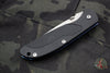 Hinderer Firetac Recurve Edge 3.6" Folding Knife Black G-10 with Stonewash Blue Ti Lock Side and SW Blade