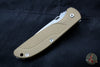 Hinderer Firetac Recurve Edge 3.6" Folding Knife Coyote G-10 with Stonewash Ti Lock Side and Blade