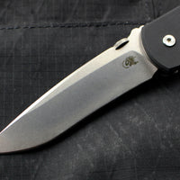 Hinderer Firetac Recurve Edge 3.6" Folding Knife Black G-10 with Stonewash Ti Lock Side and Blade