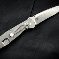 Hinderer Firetac Recurve Edge 3.6" Folding Knife Black G-10 with Stonewash Ti Lock Side and Blade