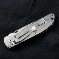 Hinderer Firetac Recurve Edge 3.6" Folding Knife Black G-10 with Stonewash Ti Lock Side and Blade