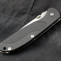 Hinderer Firetac Recurve Edge 3.6" Folding Knife Black G-10 with Stonewash Ti Lock Side and Blade