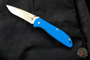 Hinderer Firetac Recurve Edge 3.6" Folding Knife Blue G-10 with Stonewash Ti Lock Side and Blade