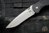 Hinderer Firetac Recurve Edge 3.6" Folding Knife Black G-10 with Working Finish Ti Lock Side and Blade