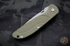 Hinderer Firetac Recurve Edge 3.6" Folding Knife OD Green G-10 with Working Finish Ti Lock Side and Blade